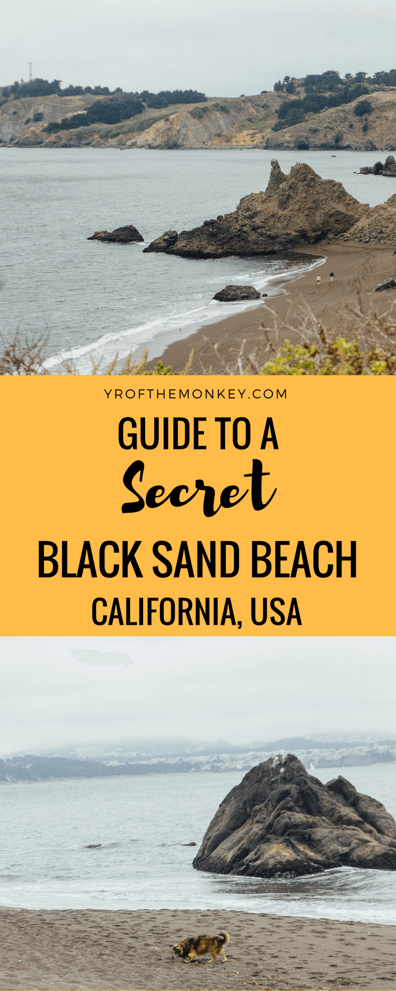 Want to escape to a secret, black sands beach in Northern California,USA for a romantic picnic? Even better, want to dip your toes in black sand? Read this post to discover a Black sand beach in Sausalito which is a local's secret and super hidden from touristy eyes. A short drive from San Francisco, this beach is one of the best kept secrets of the Bay Area! Pin this to your California board for a great day trip to Sausalito! #blacksandbeach #beach #california #bayarea #daytrip #californiatravelguide