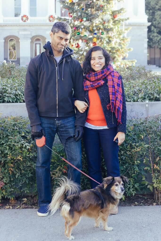 Sacramento Capitol Mall with dog