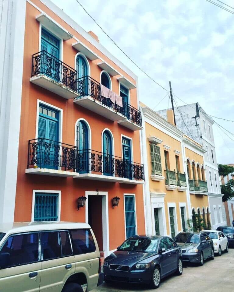 Old San Juan Puerto Rico Caribbean Island spanish architecture buildings home colonial style travel iphone photography colorful capital USA America US territory tropical