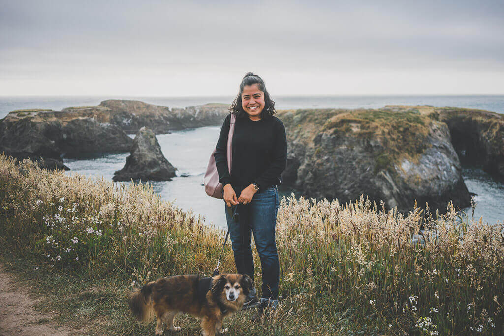  hiking in Mendocino headlands state park, another beach town in Northern California