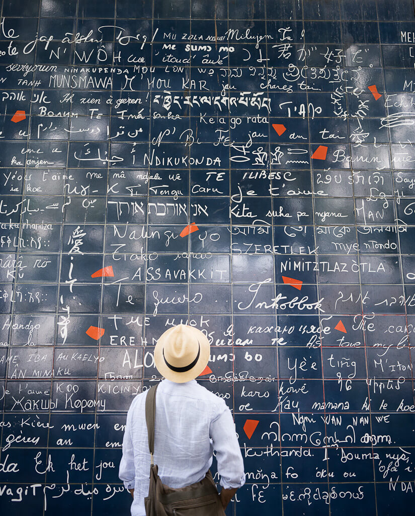 The Love wall in Paris in Montmartre