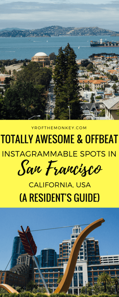 Looking for offbeat, hidden, lesser known secrets and Instagrammable places in San Francisco, California, USA? Read this SF resident's guide to 10 best San Francisco Instagram spots that will make your Instagram feed stand apart! Location map of all the instagram worthy spots included plus tips on how to take the best picture in San Francisco #sanfrancisco #california #usa #instagrammableplaces #sanfranciscoinstagramspots