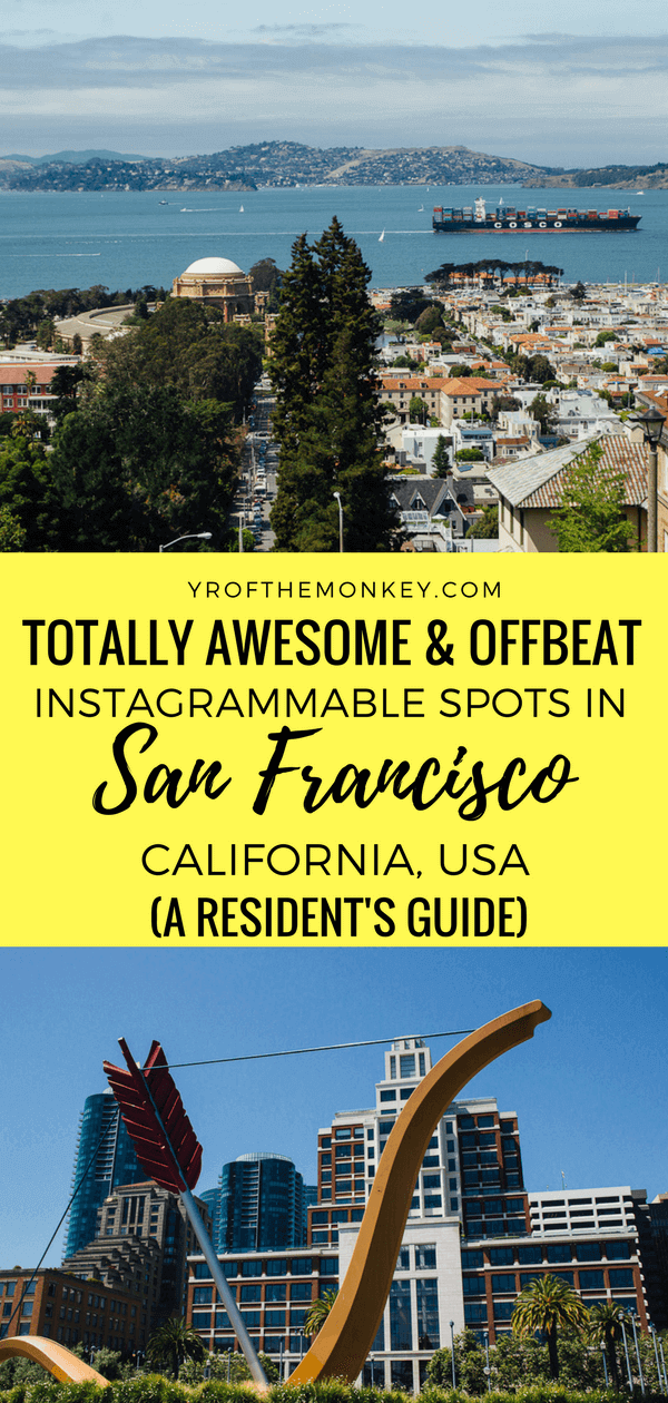 Looking for offbeat, hidden, lesser known secrets and Instagrammable places in San Francisco, California, USA? Read this SF resident's guide to 10 best San Francisco Instagram spots that will make your Instagram feed stand apart! Location map of all the instagram worthy spots included plus tips on how to take the best picture in San Francisco #sanfrancisco #california #usa #instagrammableplaces #sanfranciscoinstagramspots