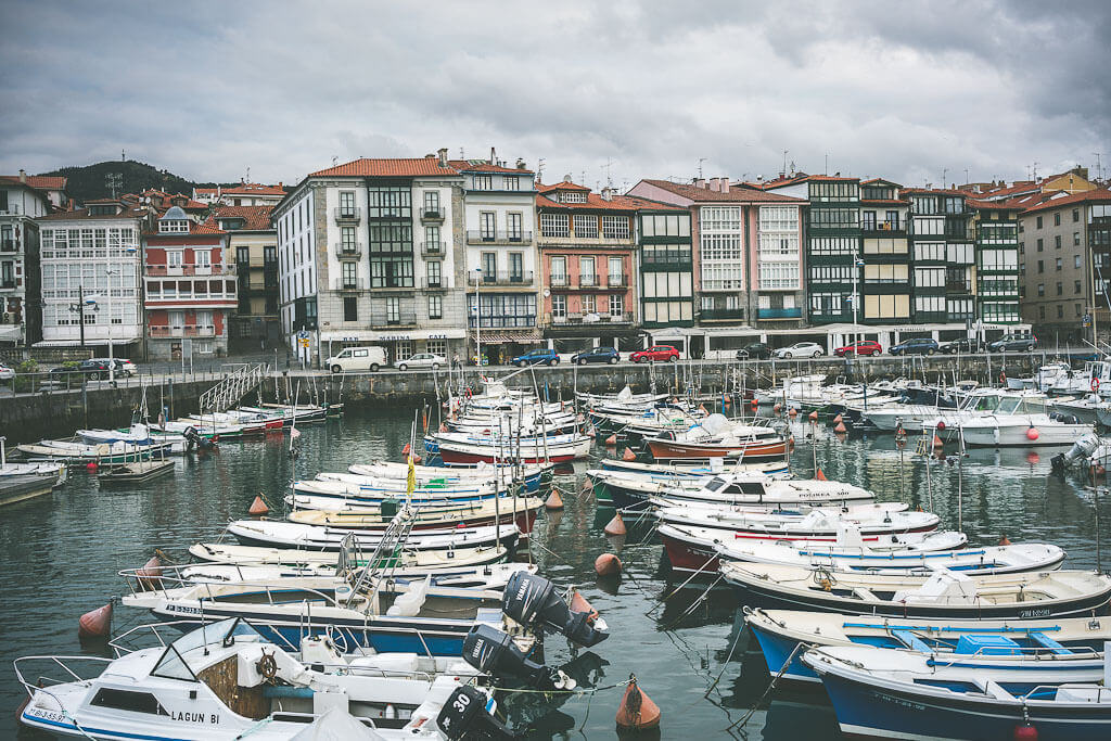 Lekeitio harbor side. Lekeitio is in Basque region of Spain. 