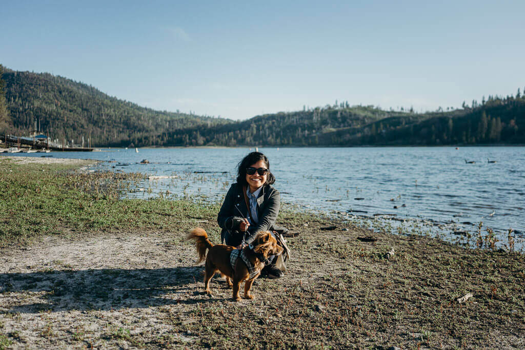 dog friendly Bass lake near Yosemite