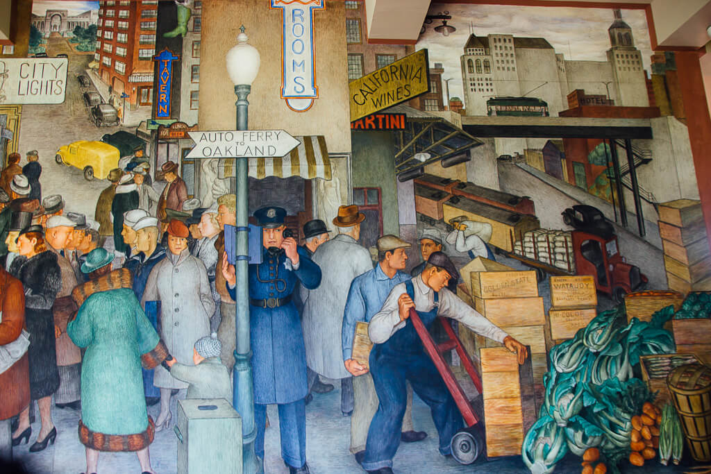 San Francisco murals in Coit tower