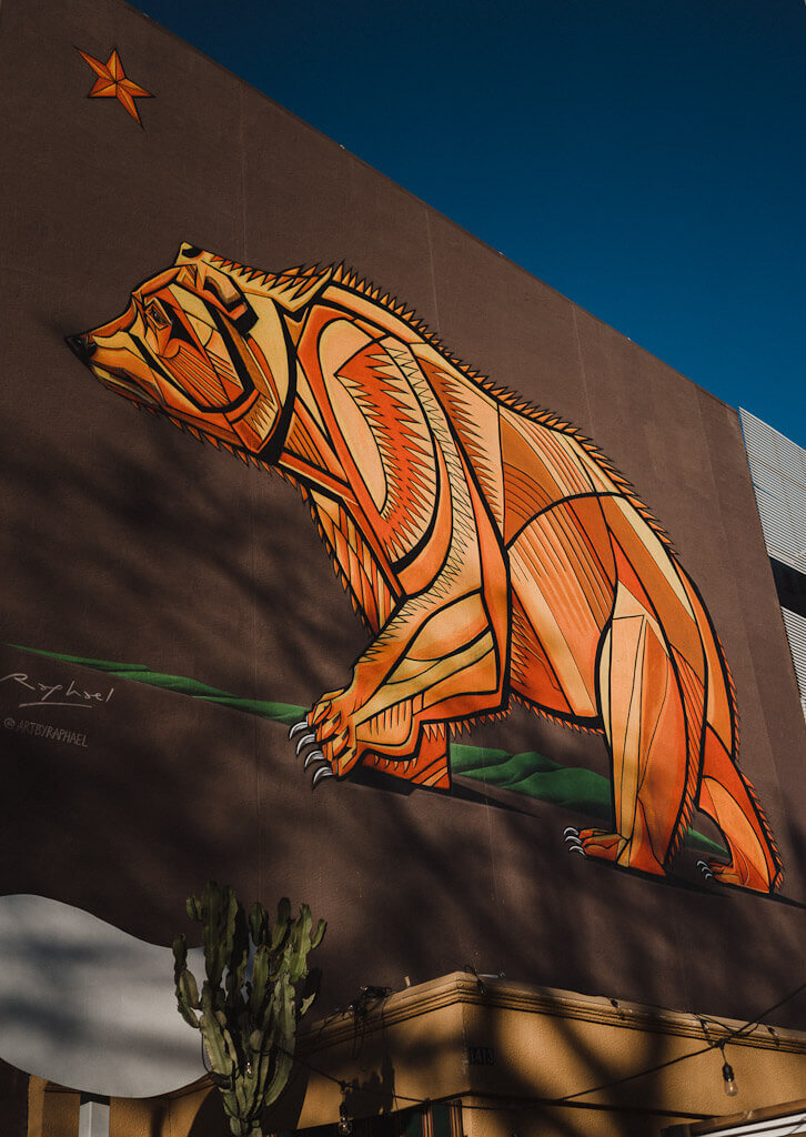 California bear mural by Raphael Delgado