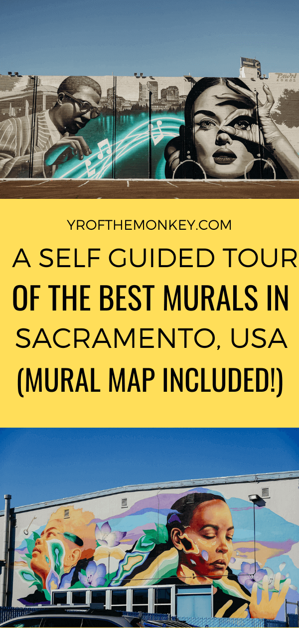 Looking for the most stunning murals in Sacramento? The read this guide on finding the best Instagram worthy murals and street art in California's capital city. This self guided tour of Sacramento murals comes with a handy map as well. Pin it to your California or USA board now! #california #sacramento #murals #streetart #publicart #muralsmap #USA #NorthAmerica