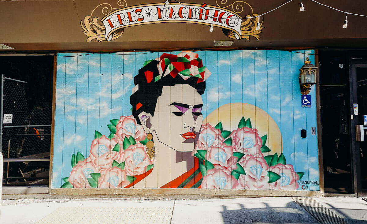 JM Knudsen Mural in Sacramento, Frida Kahlo