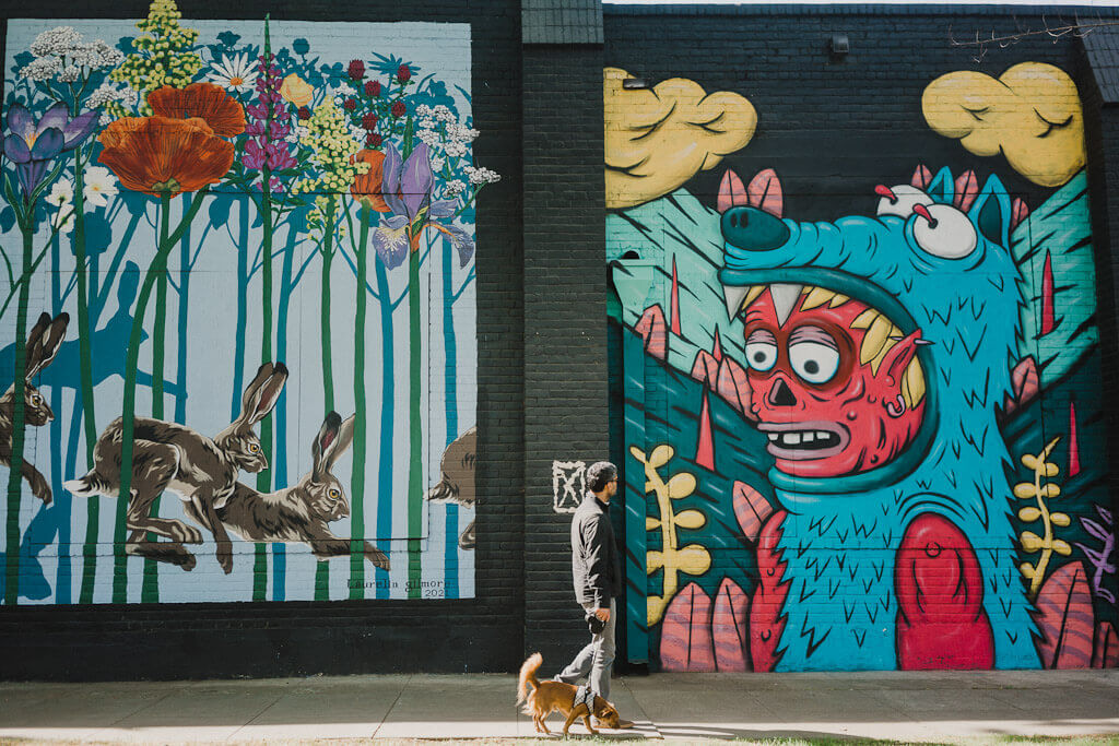 Street art and murals of Sacramento on C street