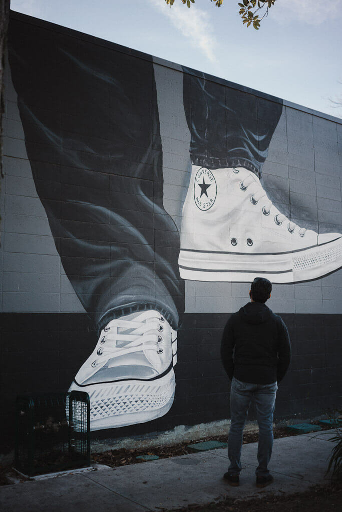 Converse Sneakers mural in Sacramento