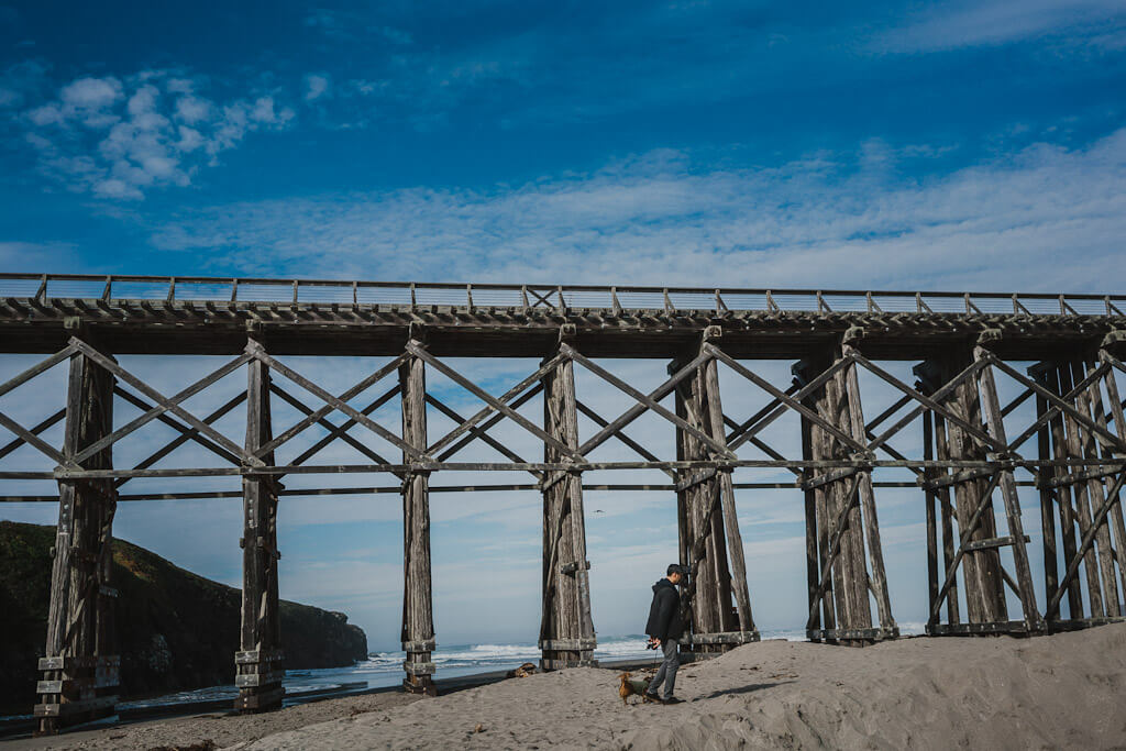 PUDDING CREEK BEACH AND TRESTLE FORT BRAGG CALIFORNIA