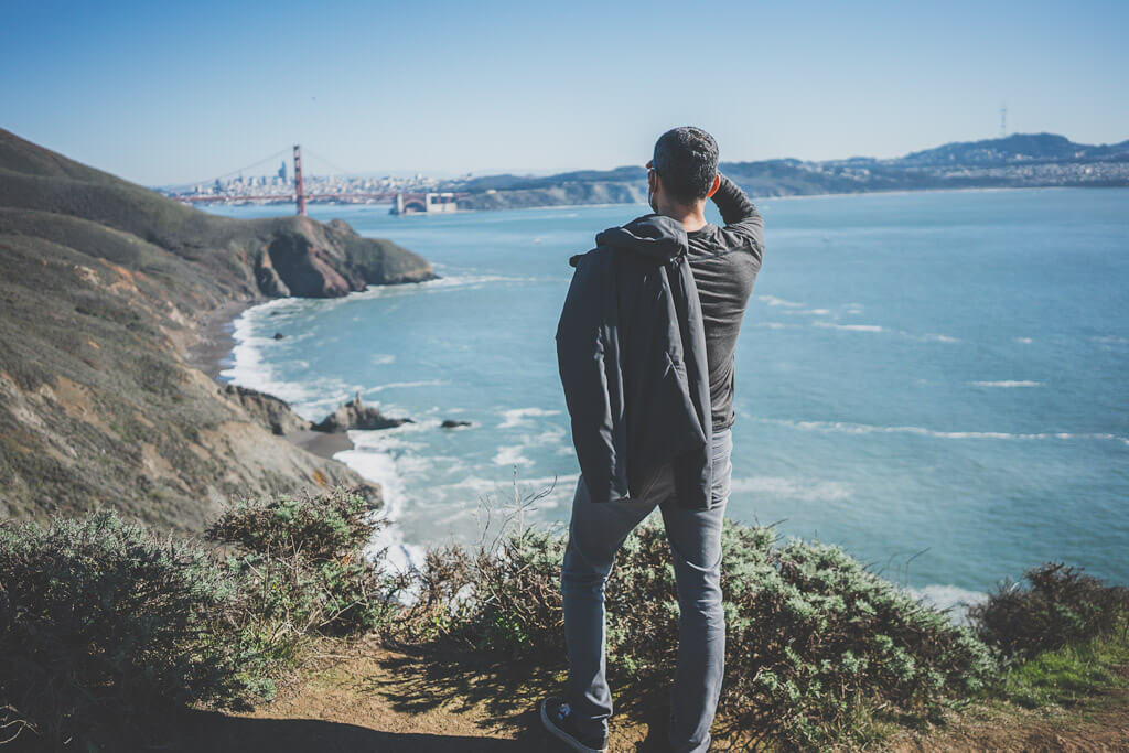 View of Golden Gate bridge from Battery Rathbone McIndoe