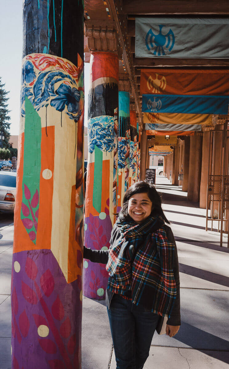 Santa Fe IAIA museum colorful pillars