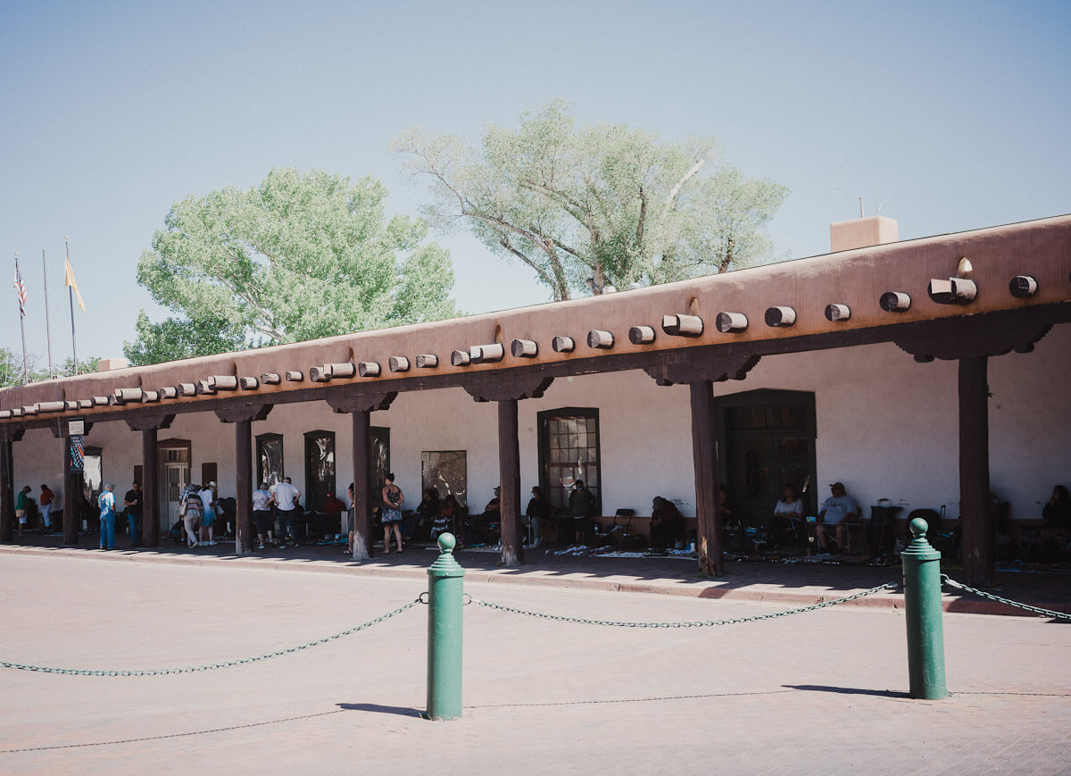 THE PALACE OF THE GOVERNORS IN DOWNTOWN SANTA FE