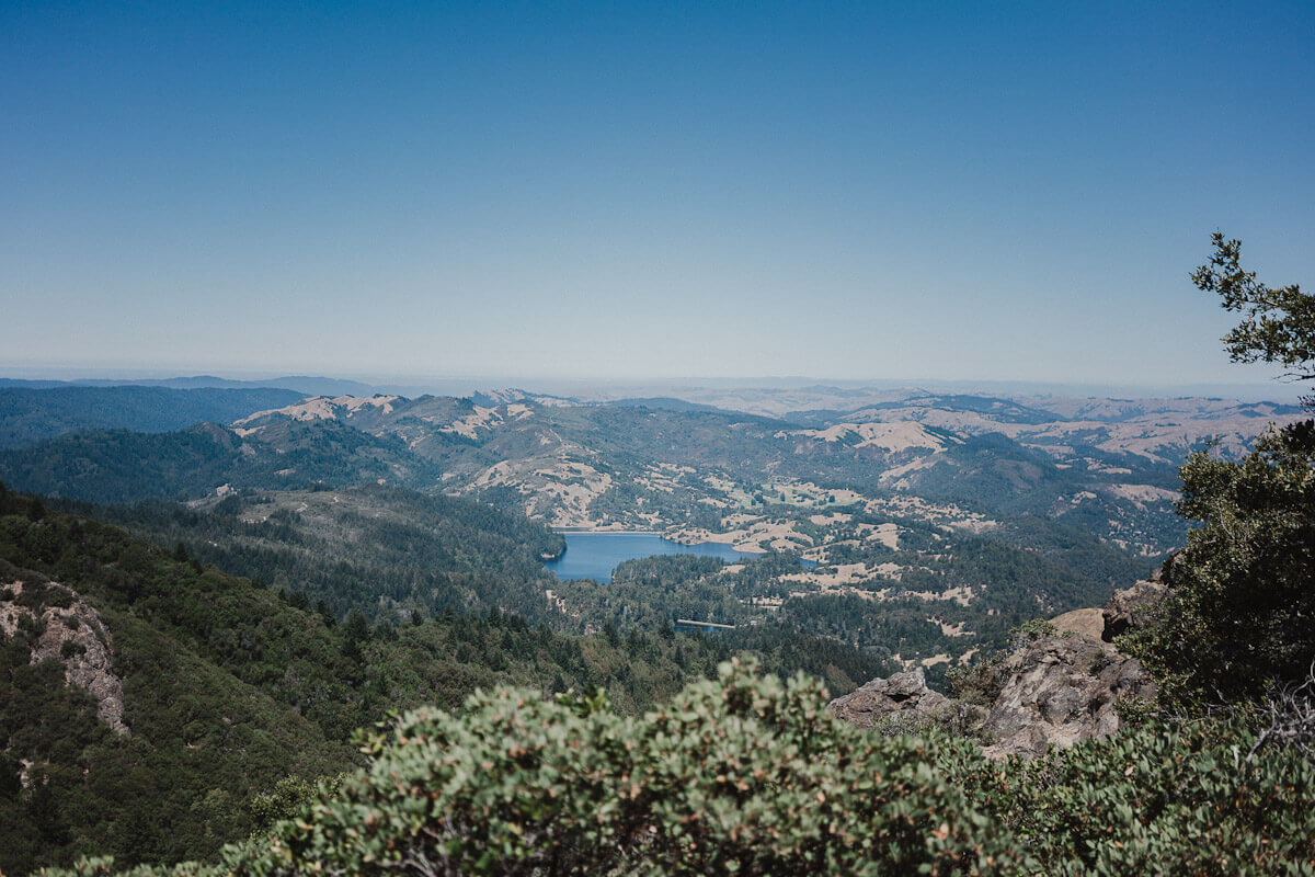 View from Verna Dunshee Trail which is a dog friendly hiking trail in Mt. Tamalpais, Mill Valley